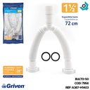 SIFON PARA FREGADERO 1 1/2" DOBLE FLEXIBLE GRIVEN