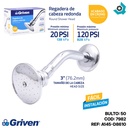 REGADERA PARA BANO 3" CABEZA REDONDA GRIVEN