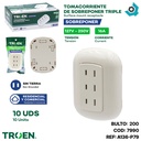 TOMACORRIENTE SUPERFICIAL SIN TIERRA 3 VIAS TROEN