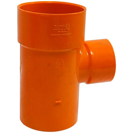 [8024] TEE PVC SANITARIO 75X50MM REDUCCION REFORZADO EXCXC TUBRICA