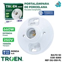 SOCATE PARA BOMBILLOS 4 1/2" PORCELANA TROEN