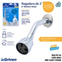 REGADERA PARA BANO 2" AJUSTABLE GRIVEN