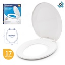 ASIENTO PARA INODORO 17" BLANCO REDONDO GRIVEN