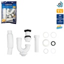 SIFON FLEXIBLE 1 1/4" CON DESAGUE PARA LAVAMANOS GRIVEN