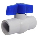 VALVULA 1/2" DE PVC SIN ROSCA GRIVEN