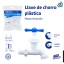 LLAVE DE CHORRO 1/2" X 3/4" PVC SIN PICO GRIVEN