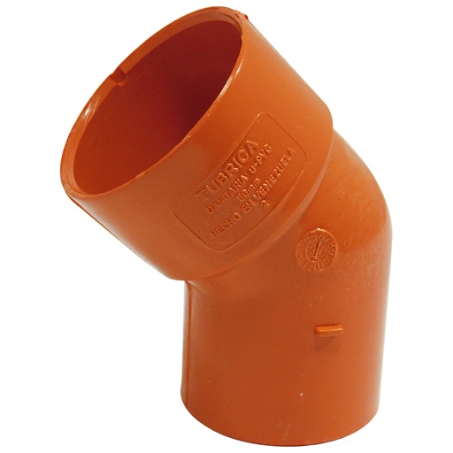 [8143] CODO 45GR PVC SANITARIO REFORZADO 50MM EXC TUBRICA