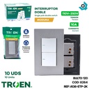 APAGADOR DOBLE PLATEADO TROEN