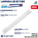 LAMPARA LED DE TUBO 18W 60CM ANGEL LIGHT