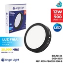 LAMPARA LED SUPERFICIAL REDONDA 12W 6.5" LUZ BLANCA ANGEL LIGHT