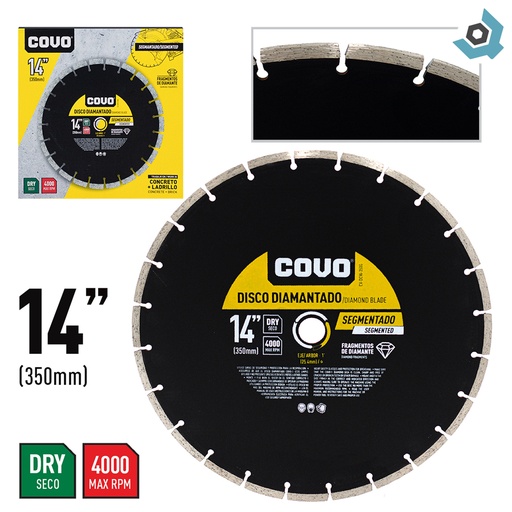 [8349] DISCO DIAMANTADO 14" X 1" SEGMATADO COVO