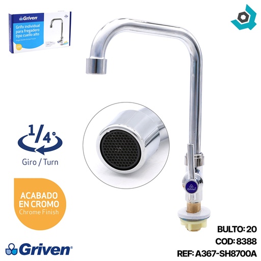 [8388] GRIFERIA PARA FREGADERO INDIVIDUAL GRIVEN