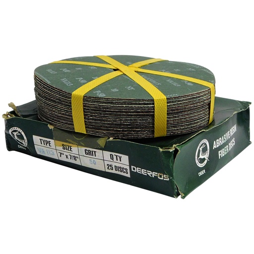 [8407] DISCO DE LIJA 7" X 7/8" GRANO 50 DEERFOS