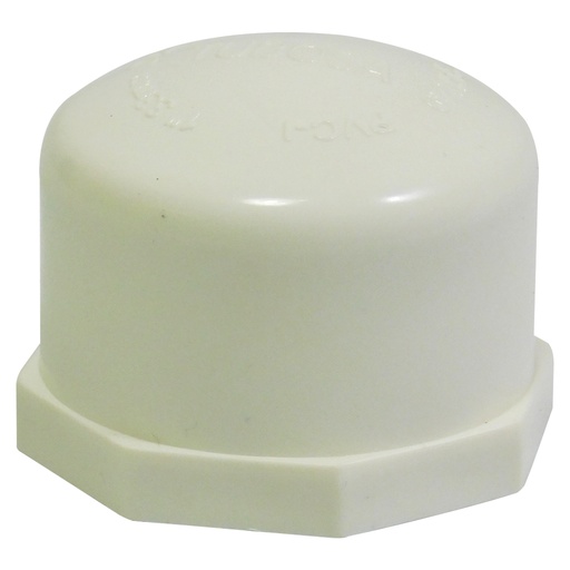 [8418] TAPA PVC PRES 1" HR BLANCO TUBRICA