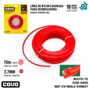 NYLON CUADRADO PARA DESMALEZADORA 15MT X 2.7MM COVO