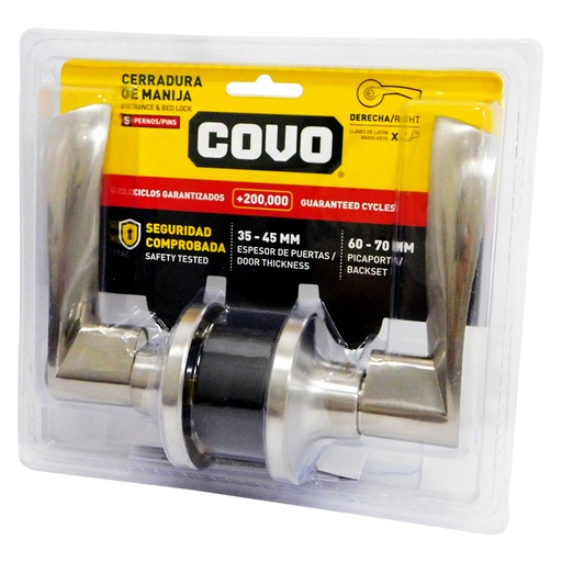 [8463] CERRADURA DE MANILLA DERECHA 45MM COVO