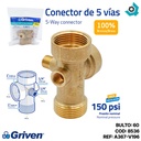 VALVULA DE BRONCE 5 VIAS GRIVEN