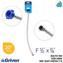 MANGUERA FLEXIBLE 50CM 1/2" x 7/8" PARA PLOMERIA GRIVEN