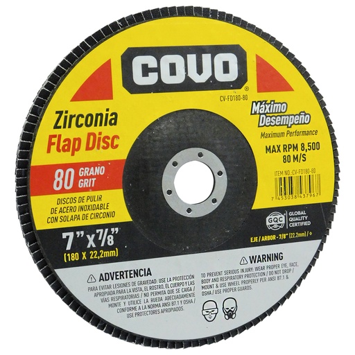 [8667] DISCO ABRASIVO 7" PARA PULIR COVO