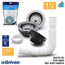 SIFON PARA FREGADERO 1 1/2" X 4" TRAMPA FLEXIBLE GRIVEN