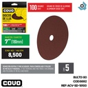 DISCO DE LIJA 7" X 7/8" GRANO 100 COVO