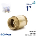 CHEQUE 1" DE BRONCE SIN CANAL GRIVEN