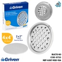 DESAGUE DE PISO 4" X 4" ACERO INOXIDABLE GRIVEN