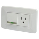 APAGADOR CON TOMA SENCILLO BLANCO TROEN