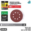 DISCO ABRAISVO 4 1/2" GRANO 180 PARA PULIR COVO