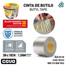 CINTA DE ALUMINIO DE BUTILO 3M X 10CM COVO
