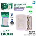 APAGADOR DOBLE BLANCO PERLA TROEN