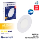 LAMPARA LED PARA EMPOTRAR REDONDA 3W LUZ CALIDA ANGEL LIGHT