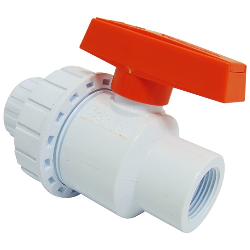 [9171] VALVULA 3/4" DE PVC CON ROSCA UNIVERSAL TUBRICA