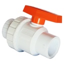 VALVULA 2" DE PVC CON ROSCA TUBRICA