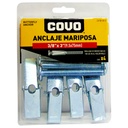 TORNILLO 3/8" CON ANCLAJE MARIPOSA COVO