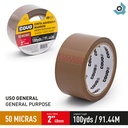 CINTA ADHESIVA MARRON 91MT PARA EMBALAR COVO