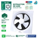 EXTRACTOR DE AIRE 12" PARA PARED TROEN