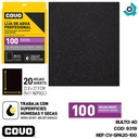 LIJA DE AGUA 9" X 11" GRANO 100 MEDIO COVO