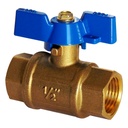 VALVULA 1/2" DE BRONCE CON ROSCA ESFERA GRIVEN