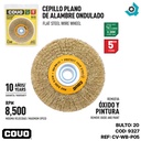 DISCO CEPILLO DE ALAMBRE 5" PLANO COVO