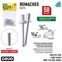 REMACHE 3/16" X 1/4" 50 PIEZAS COVO