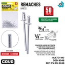 REMACHE 1/8" X 3/16" 50 PIEZAS COVO