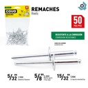 REMACHE 5/32" X 5/8" 50 PIEZAS COVO