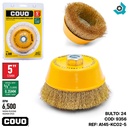 DISCO CEPILLO COPA DE ALAMBRE 5" X 5/8" COVO
