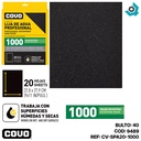 LIJA DE AGUA 9" X 11" GRANO 1000 MICROFINO COVO