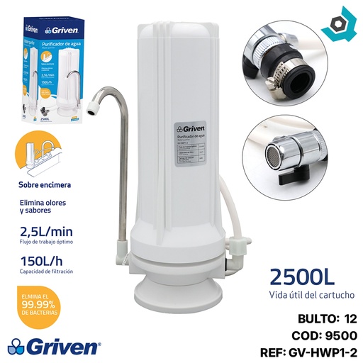 [9500] PURIFICADOR DE AGUA DE SOBRE ENCIMERA GRIVEN