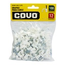 GRAPAS PARA CABLES 12MM BLANCO COVO