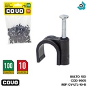 GRAPAS PARA CABLES 10MM NEGRO COVO