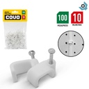 GRAPAS PARA CABLES 10MM BLANCO COVO