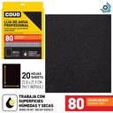 LIJA DE AGUA 9" X 11" GRANO 80 GRUESO COVO